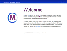 Tablet Screenshot of missioncriticallabs.com